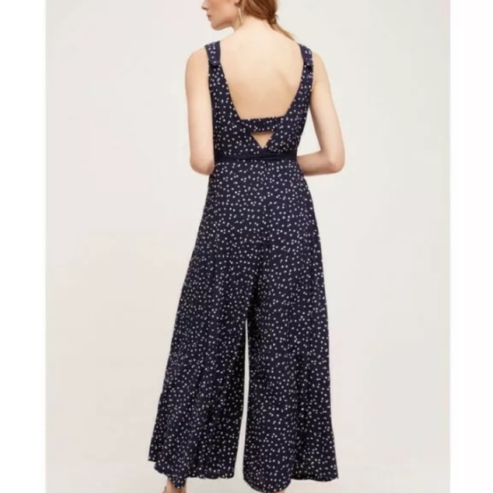 HD Women's Navy Polka Dot Jumpsuit - Picture 3 of 9